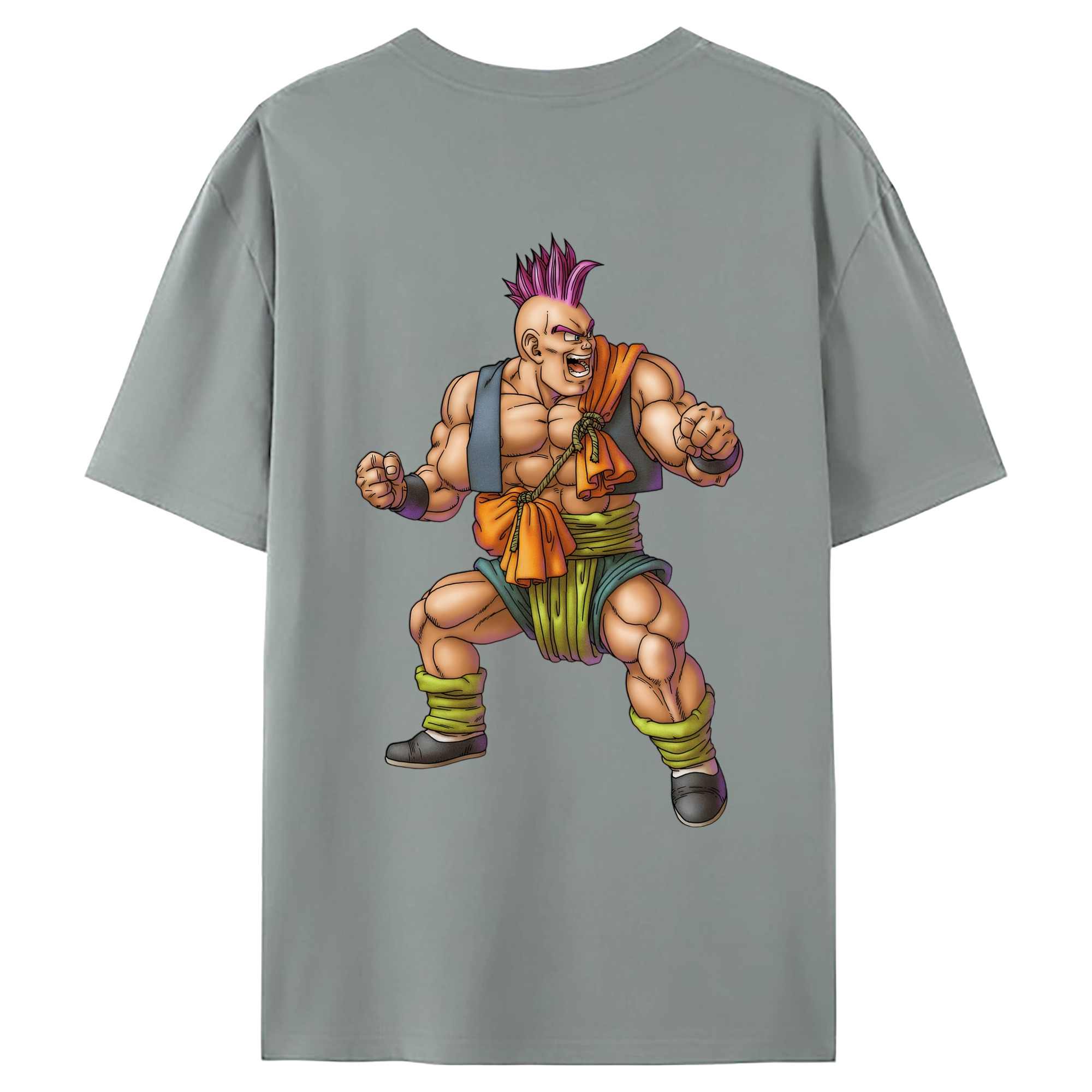 （画像用） ドラゴンクエスト Doragon Kuesuto Dragon Quest 綿100％ メンズ半袖Tシャツ（バックプリント） 通気性